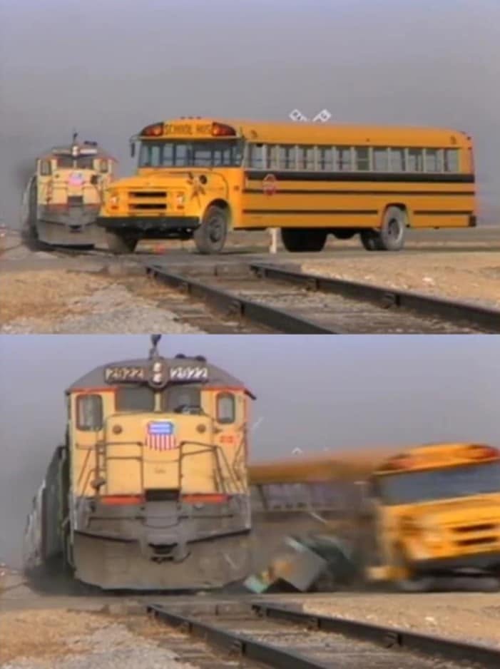 Bus vs Train meme template