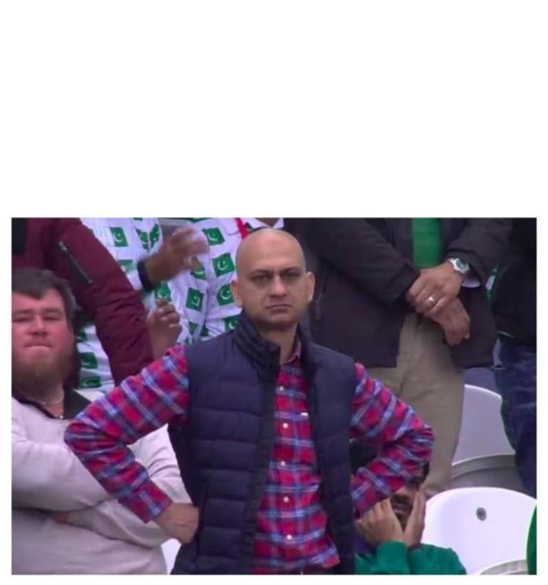 Disappointed Cricket Fan meme template