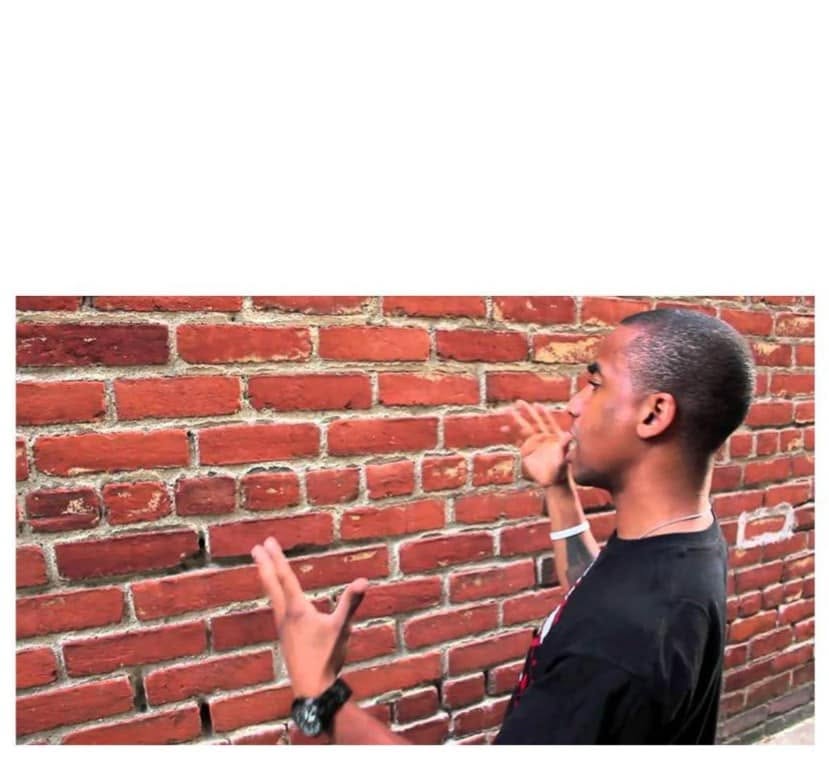 Explaining to the Wall meme template — blank