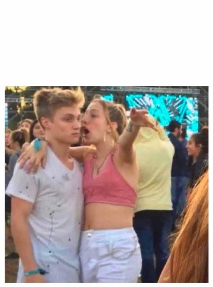 Festival Crowd Reaction meme template — blank