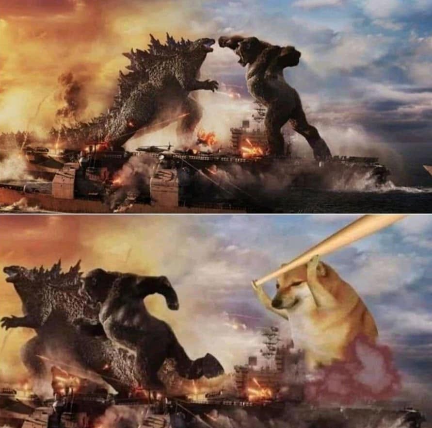 Epic Battle to Tiny Dog meme template