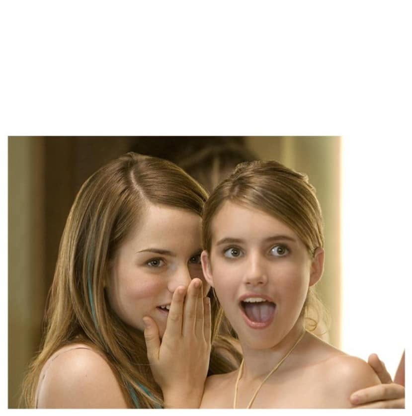 Whispered Secret meme template — blank