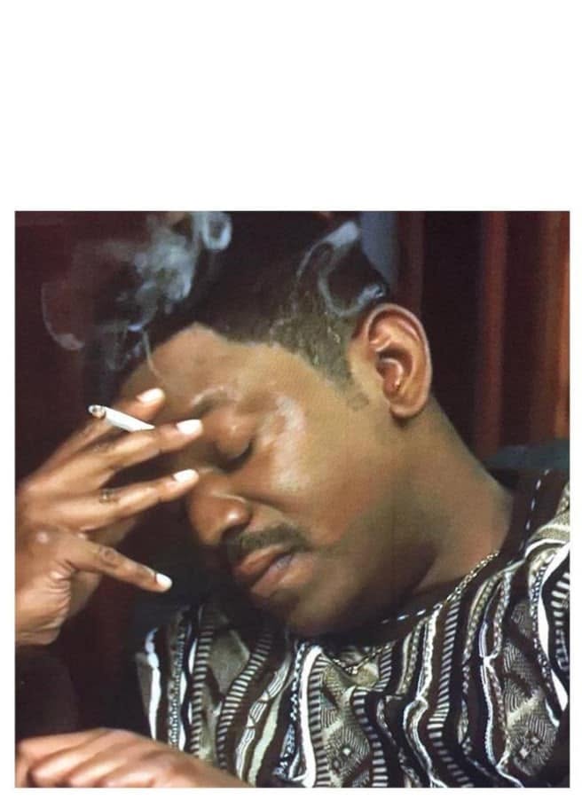 Smoking Contemplation meme template