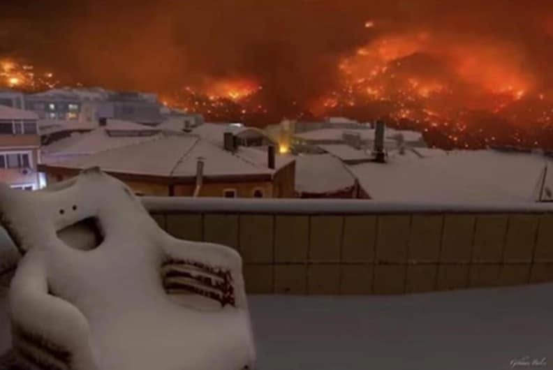 Snow and Fire meme template