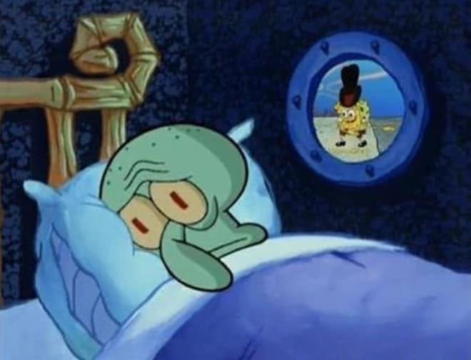 Squidward Window meme template