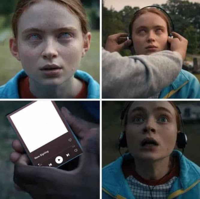 Stranger Things — New Signing meme template
