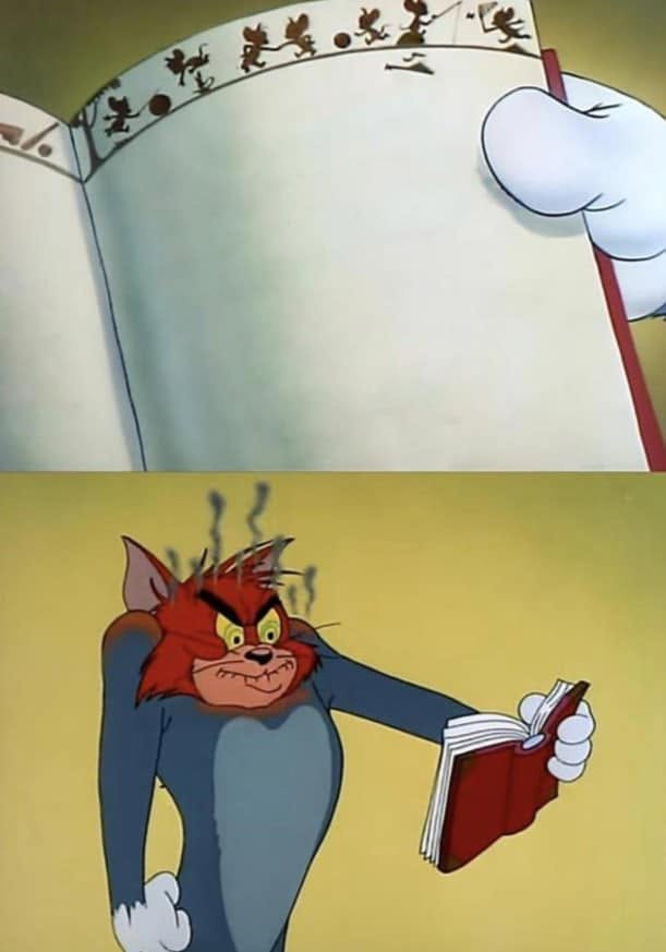 Tom's Empty Page meme template — blank