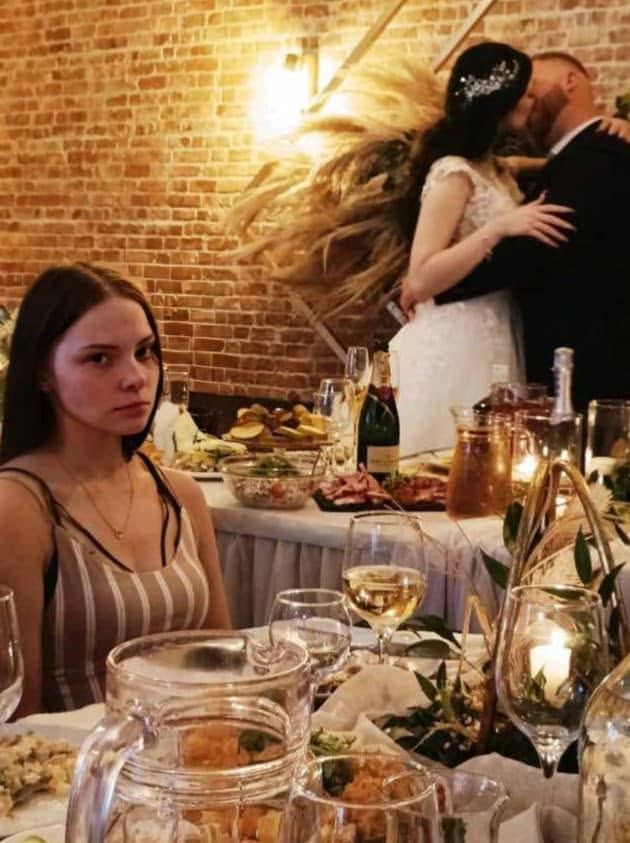 Unbothered Wedding Guest meme template